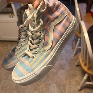Vans Pastel Striped High-Top Sneakers